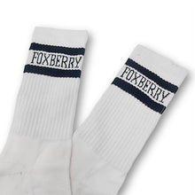 Load image into Gallery viewer, Double Stripe Ribbed Logo Sock
